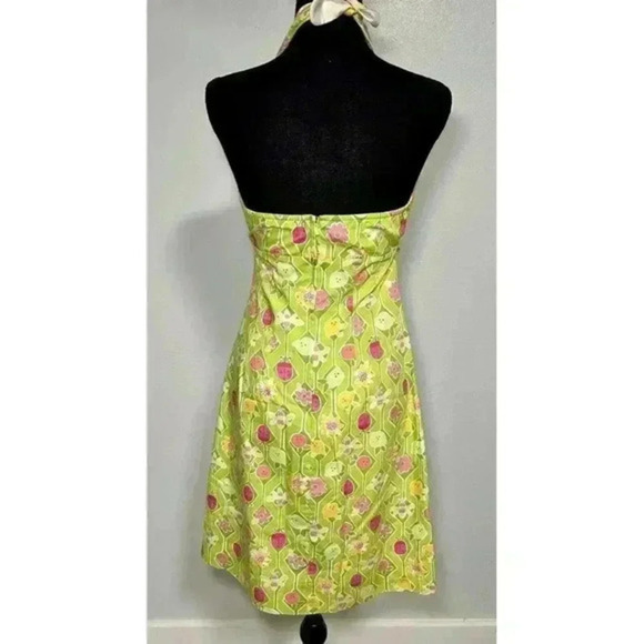 Lilly Pulitzer Vintage Floral Bug Green Mini Dress Size‎ 6 - Picture 4 of 6